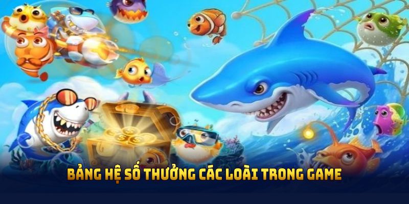 Bảng hệ số thưởng các loài trong game